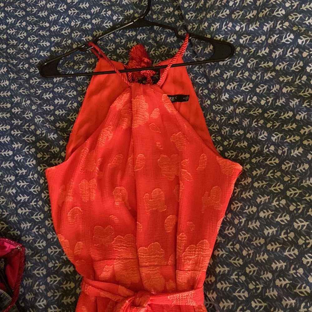 Stunning flame orange evening gown